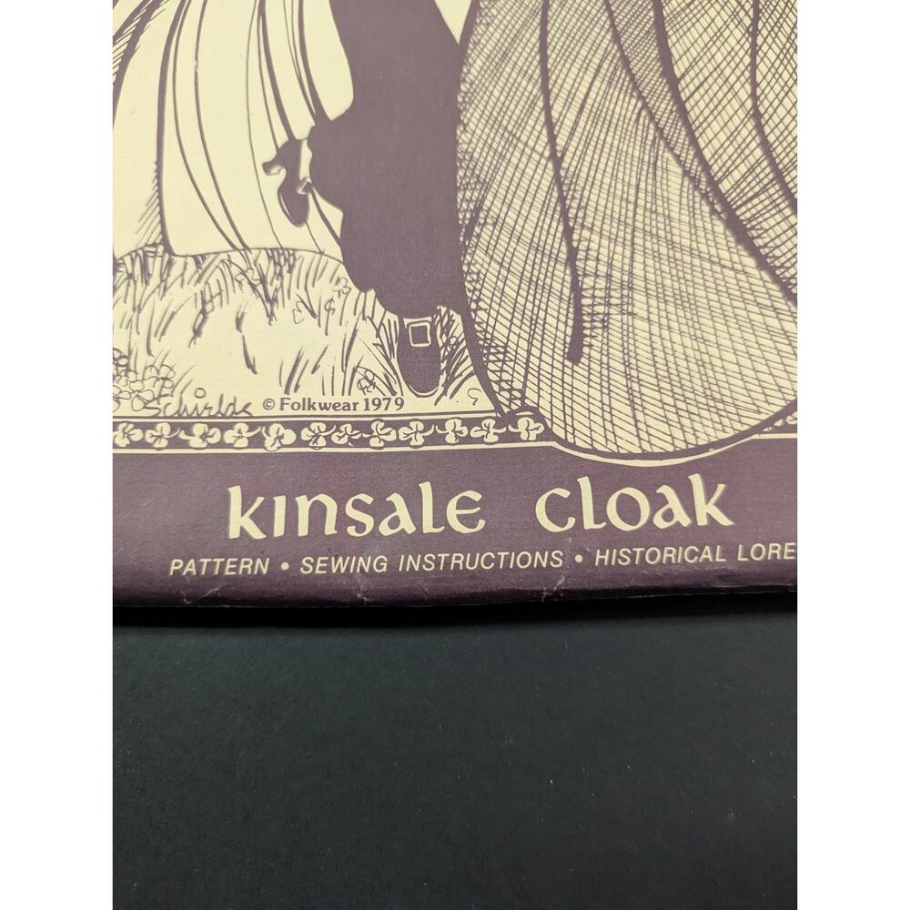 Vintage Folkwear 207 Kinsale Cloak Sewing Pattern 1970s Irish Cape & Hood - Picture 7 of 9